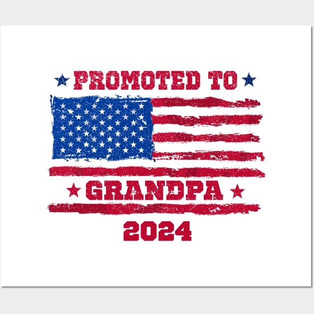promoted to grandpa 2024 Wall Art by SecuraArt
